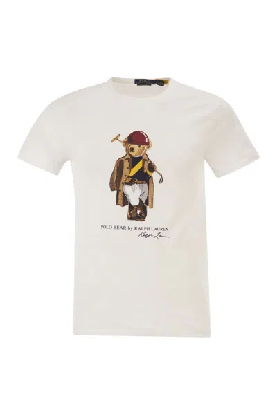 Polo Ralph Lauren Cotton Polo Bear T-shirt In White