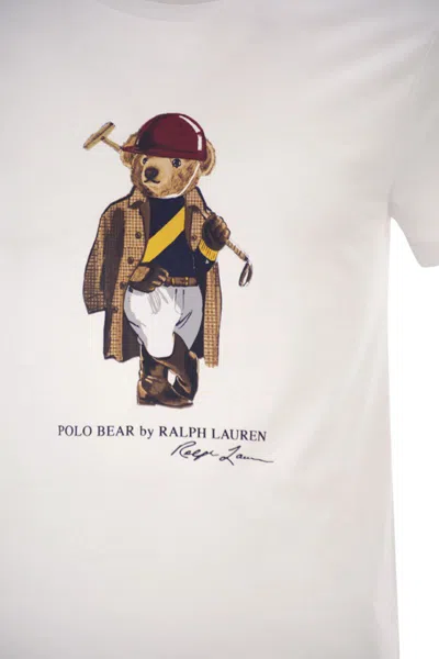 Polo Ralph Lauren Cotton Polo Bear T-shirt In White