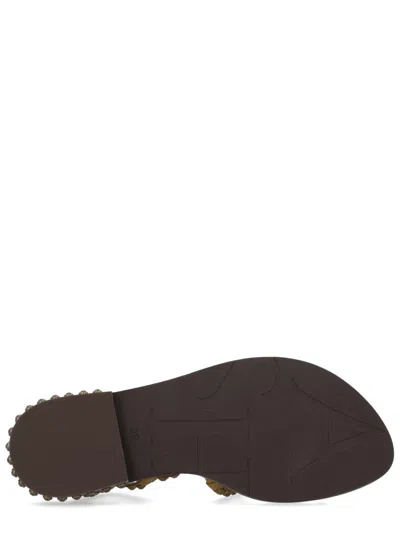 Ash Precious Stud-embellished Sandals In Brown