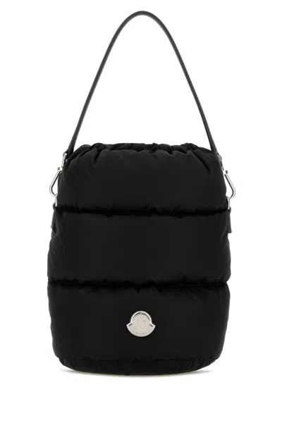 Moncler Caradoc Fabric Bucket Bag With Adjustable Strap In Black