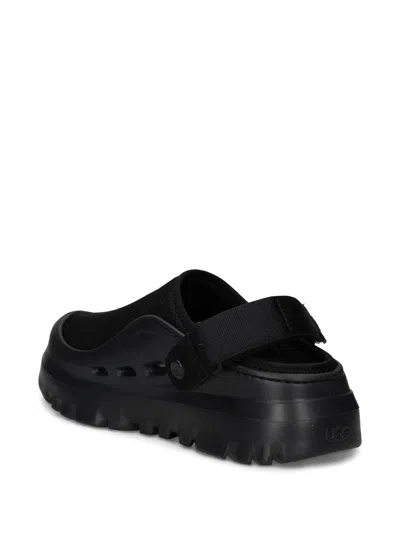 Ugg Adjustable Back Strap Clogs With Mesh Upper In Black