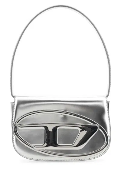 Diesel Luxurious Leather Shoulder Bag 1dr In Black