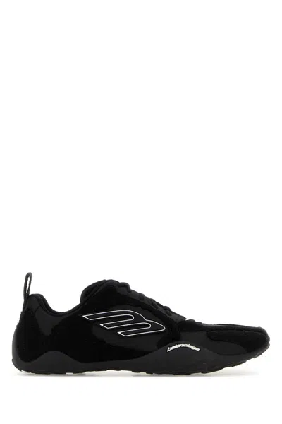 Balenciaga Black Canvas And Corduroy Monday Ultra Sneakers