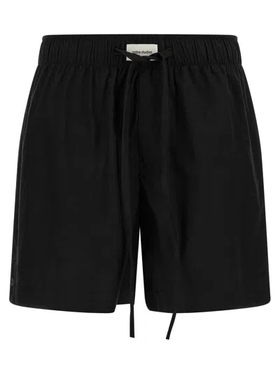 Entire Studios Relaxed Shorts Featuring A Practical Back Pocket In Black