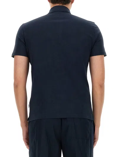 Aspesi Cotton Jersey Polo Shirt In Blue