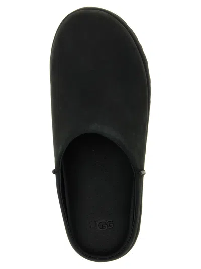 Ugg Black Solid Slides In Black