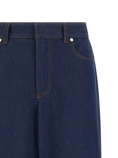 Fendi Ff Reverse Jeans In Blue