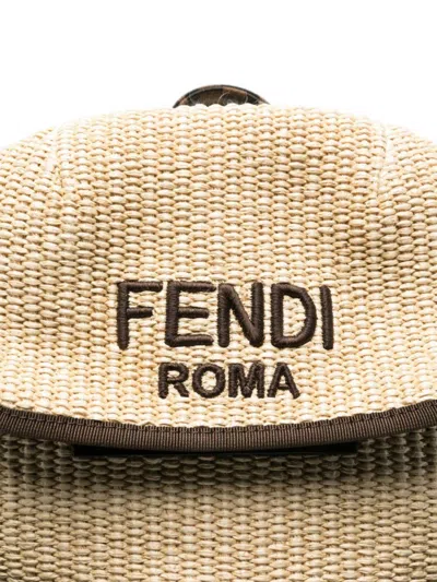 Fendi Kids Chiccodi Riso Kids Backpack In Brown