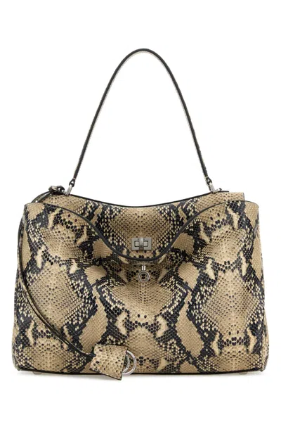 Balenciaga Medium Rodeo Python Print Leather Top Handle Bag In Animal Print
