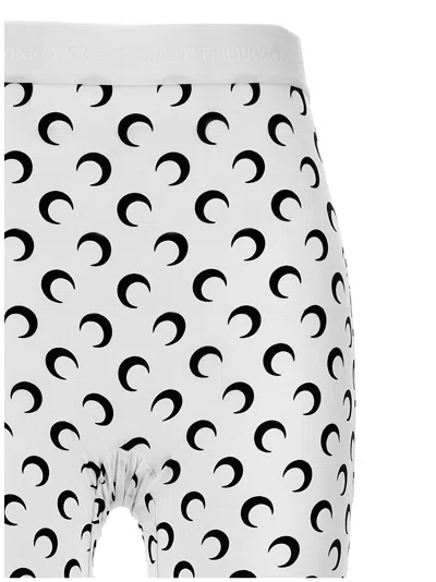 Marine Serre Crescent Moon Lycra Leggings With All-over Logo In White