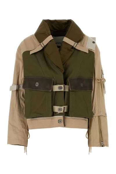 Isabel Marant Julissa Leather-trimmed Organic Cotton Jacket In Multi