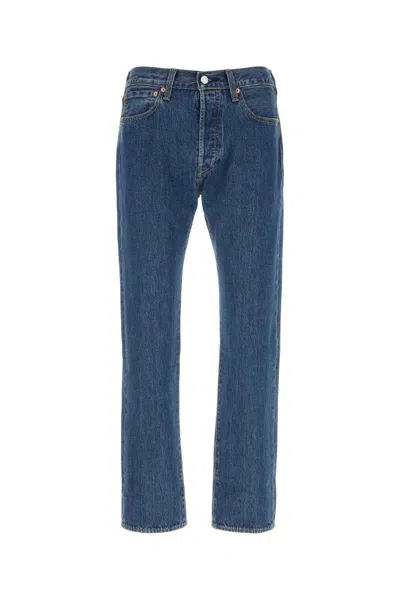 Levi's Logo Patch Jeans In Blue