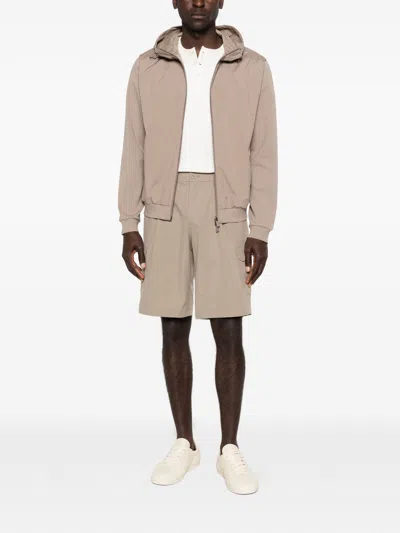 Herno Polyester Hooded Zip Jacket In Multi