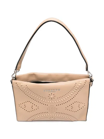 Ermanno Polyurethane Pouch In Neutral