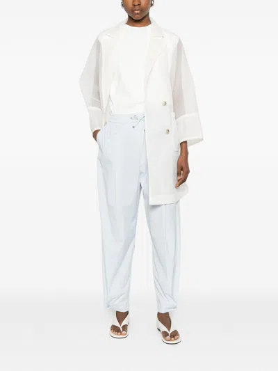 Herno Polyamide Elastane Drawstring-fastening Trousers In White