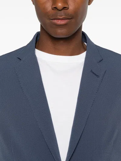 Herno Polyester Notched-lapel Blazer In Blue
