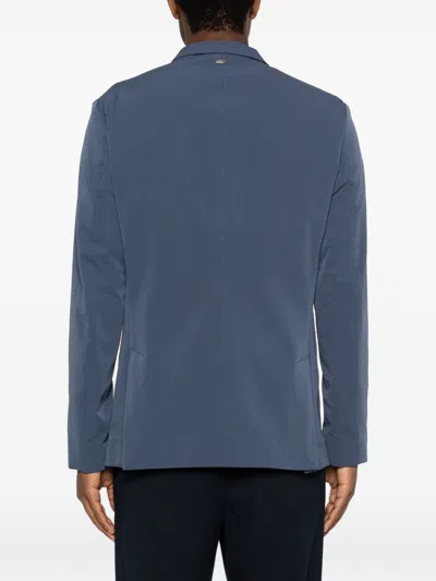 Herno Polyester Notched-lapel Blazer In Blue