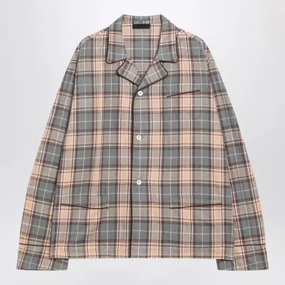Prada Checked Patch-pocket Shirt In Multi