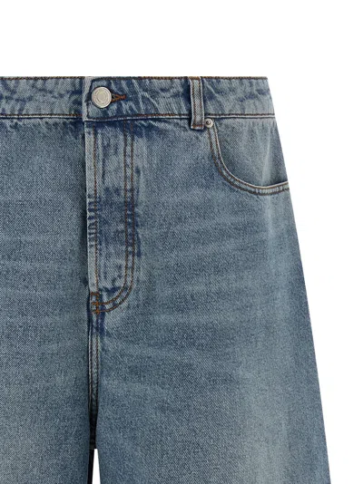 Ami Alexandre Mattiussi Large Fit Bermuda Shorts 14 Bleu Used In Blue