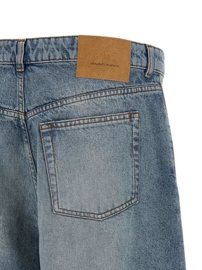 Ami Alexandre Mattiussi Large Fit Bermuda Shorts 14 Bleu Used In Blue
