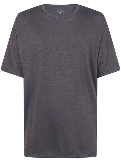 Md75 Linen Oversized T-shirt In Black