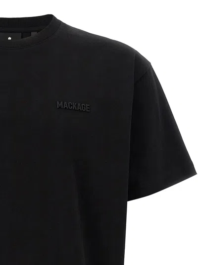 Mackage Logo Crewneck T-shirt In Black