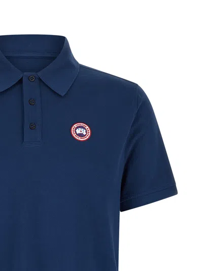 Canada Goose Beckley Polo Shirt Short Sleeve Collar In Blue