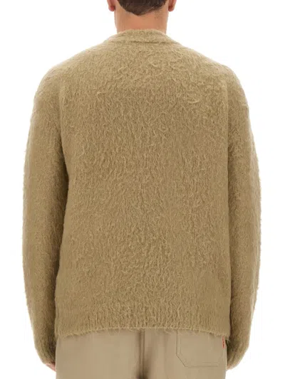 Acne Studios Solid Color Crew-neck Sweater In Brown