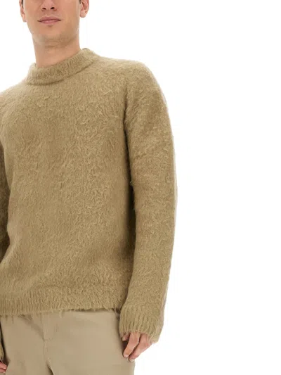 Acne Studios Solid Color Crew-neck Sweater In Brown