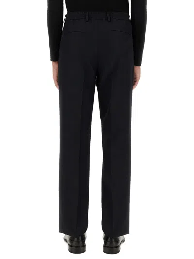 Fendi Wool Cigarette Trousers In Blue
