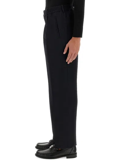 Fendi Wool Cigarette Trousers In Blue