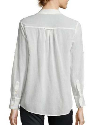 Shop Joie Pinot Crepe Shirt In Porcelain