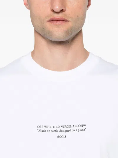 Off-white Statement Cotton Skate T-shirt In White