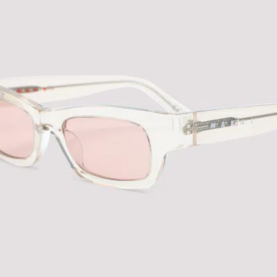 Marni Haicli Rectangular Sunglasses In White