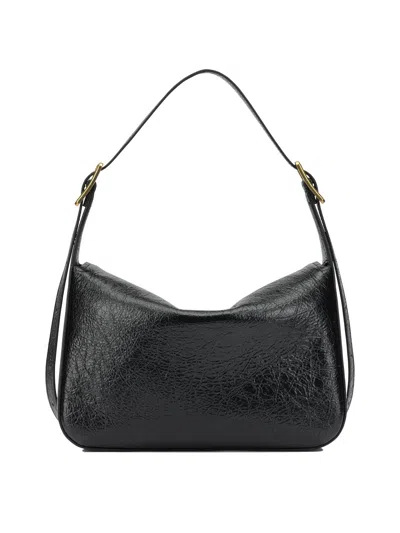 Balenciaga Womens Clicca Medium Shoulder Bag Adjustable In Black