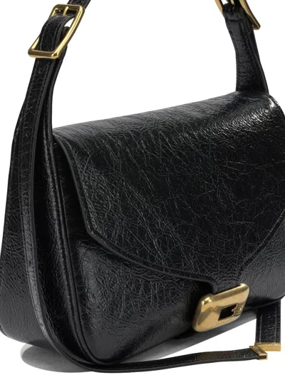 Balenciaga Womens Clicca Medium Shoulder Bag Adjustable In Black