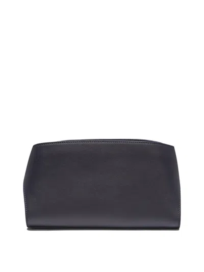 Ferragamo Structured Silhouette Top Handle Gold-tone Hardware In Blue