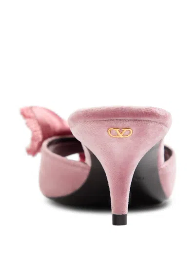 Valentino Garavani Marie A Velvet Slide Sandal 55mm Woman Pink 38