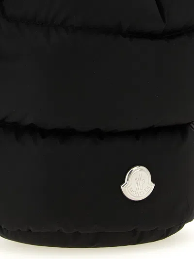 Moncler Caradoc Fabric Bucket Bag With Adjustable Strap In Black