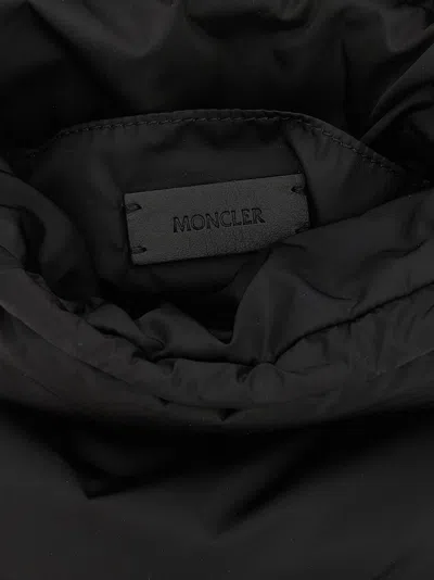 Moncler Caradoc Fabric Bucket Bag With Adjustable Strap In Black