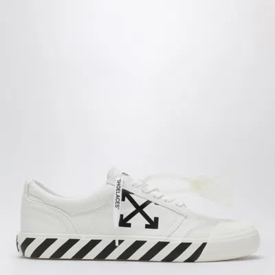 Off-white White Black Graphics Leather Sneakers In White