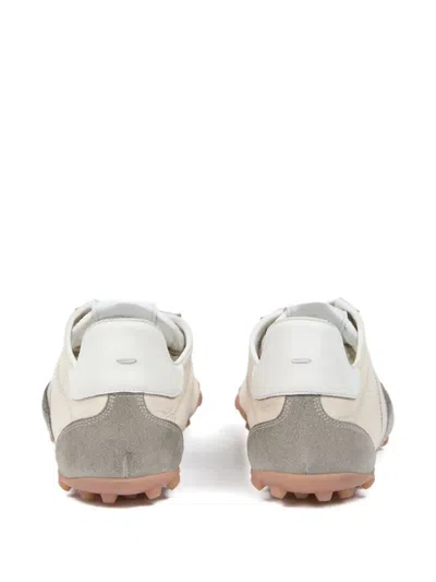 Maison Margiela Sneakers Sprinters In Suede And Leather With Vintage Finish In Neutral