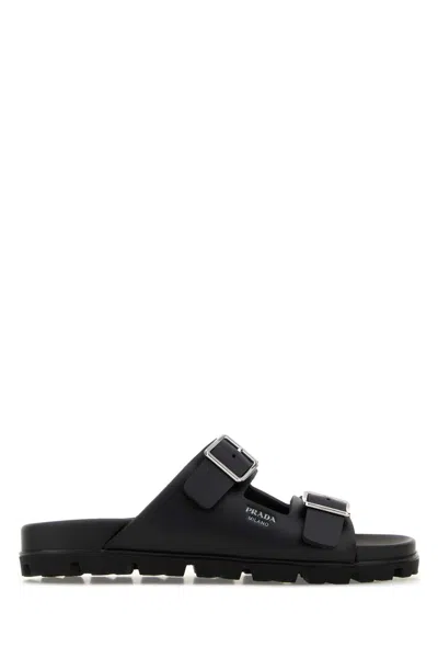 Prada Black Eva Sandals