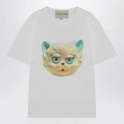 Valentino Cotton T-shirt With Le Chat De La Maison Print