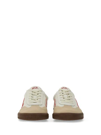 Veja Volley Panelled Leather Sneakers In White
