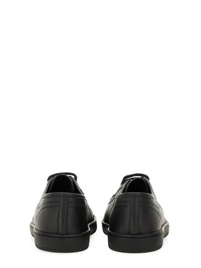 Saint Laurent Leather Sneakers With Almond Toe And Perforated Style