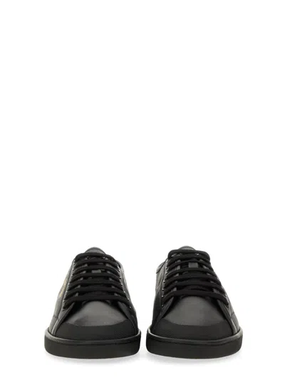 Saint Laurent Leather Sneakers With Almond Toe And Perforated Style