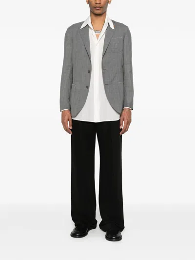 Latorre Soffio Buttoned Virgin Wool Jacket In Gray