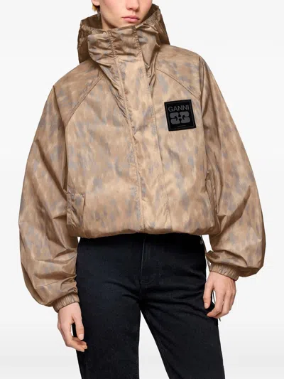 Ganni Recycled Polyamide Jacket In Multi