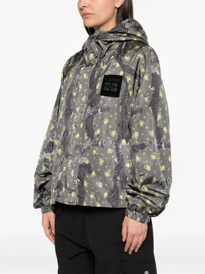 Ganni Recycled Polyamide Jacket In Multi